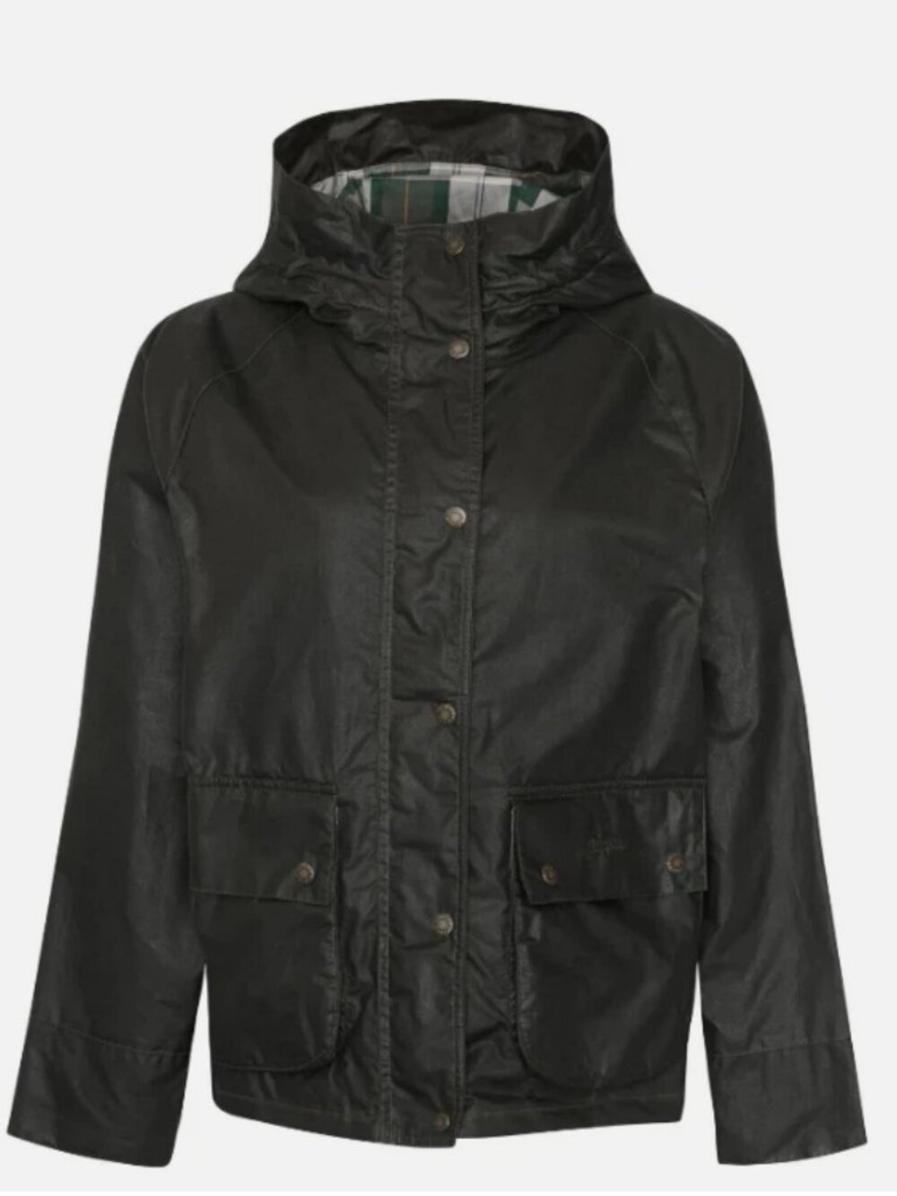 Rustic ~ Barbour Hollies Waxed Jacket w/ Hood MSRP$465 ~ British Elegance - Picture 9 of 14